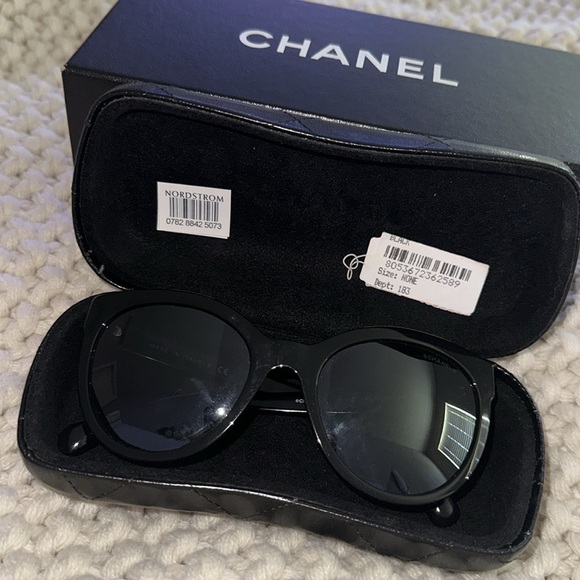 Chanel Black Luxottica Group Cat Eye Classic Sunglasses - Picture 8 of 12